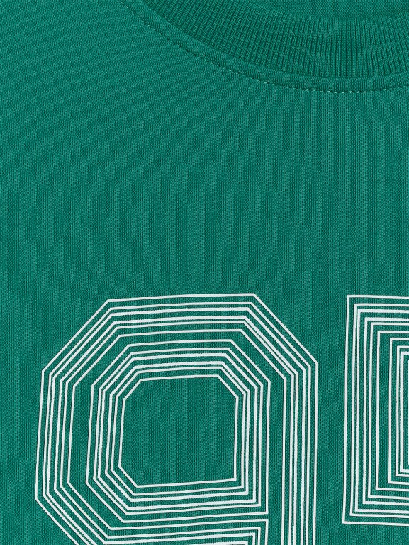 Męski t-shirt z nadrukiem 4F 4FWSS26TTSHM3327 - zielony