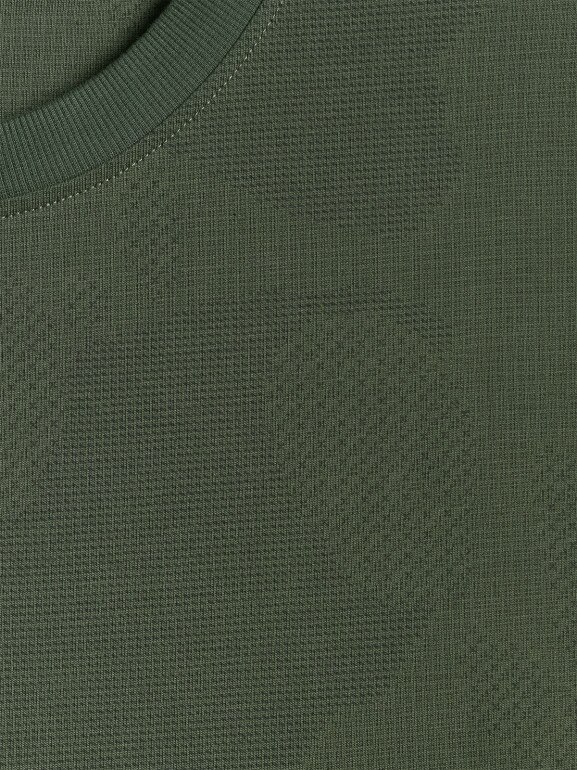 Męski t-shirt z nadrukiem 4F 4FWSS26TTSHM3332 - khaki