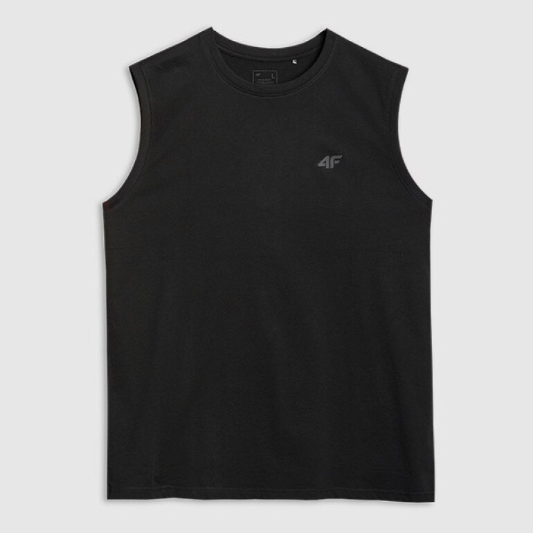Męski tank top 4F 4FWMM00TSLEM125 - czarny