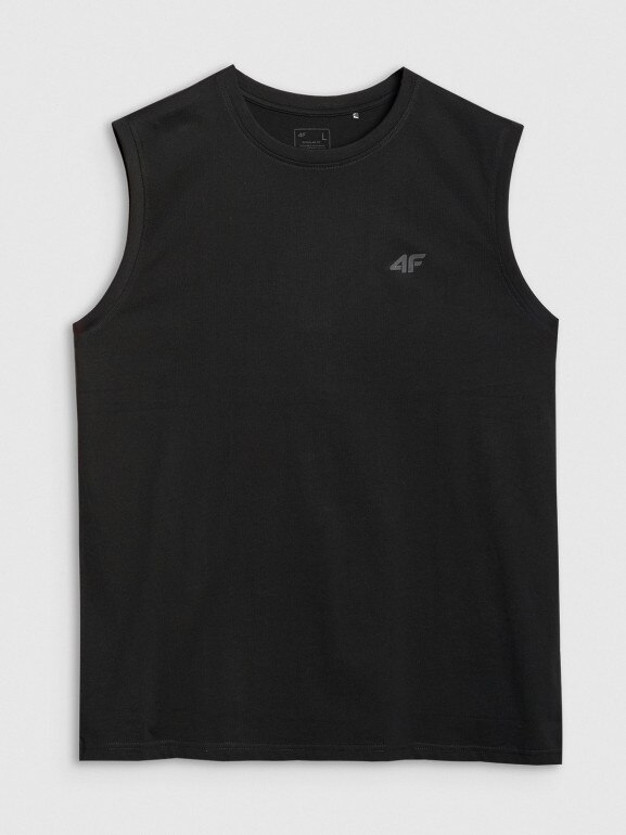 Męski tank top 4F 4FWMM00TSLEM125 - czarny