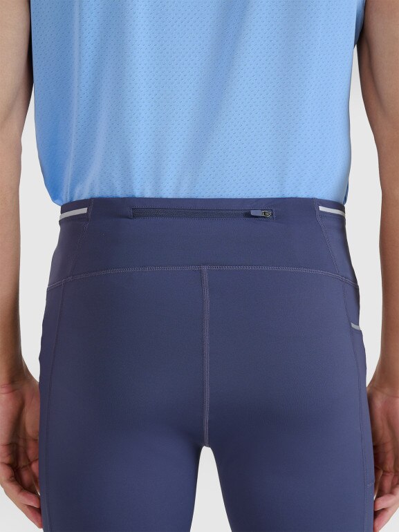 Męskie legginsy do biegania 4F 4FWSS25TFSTM025 - granatowe