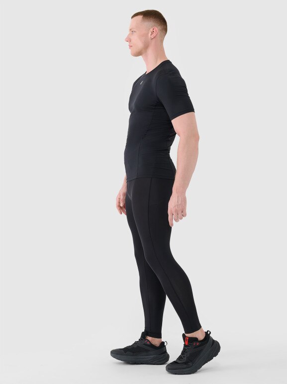 Męskie legginsy treningowe 4F 4FWMM00TFTIM416 - czarne