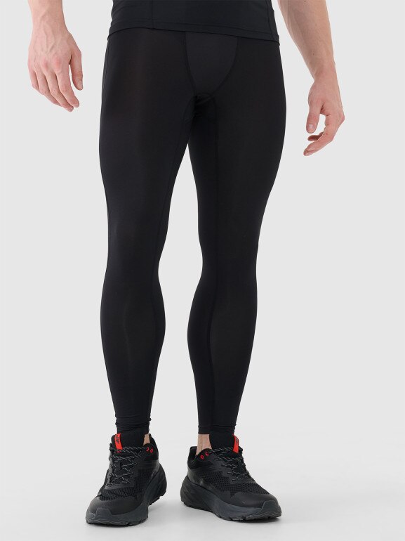 Męskie legginsy treningowe 4F 4FWMM00TFTIM416 - czarne