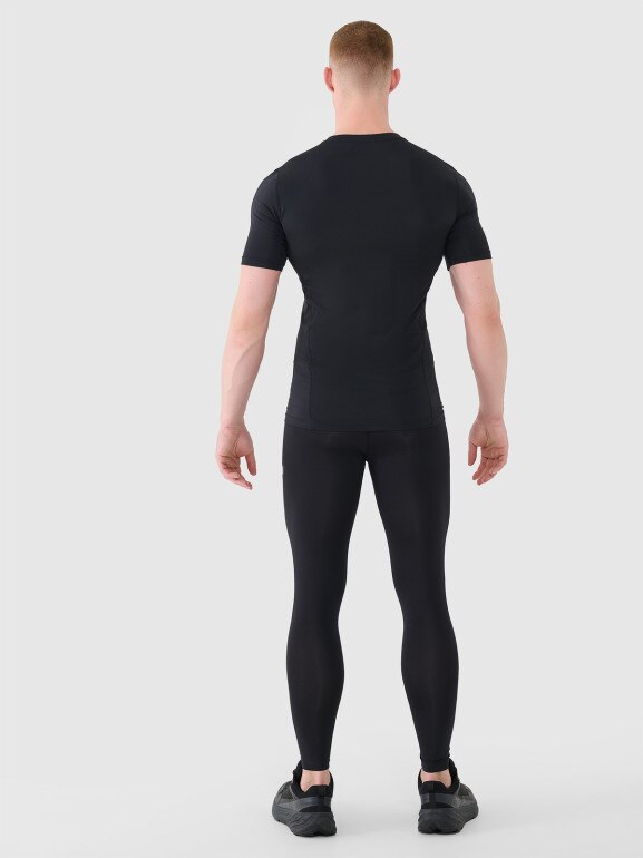 Męskie legginsy treningowe 4F 4FWMM00TFTIM416 - czarne