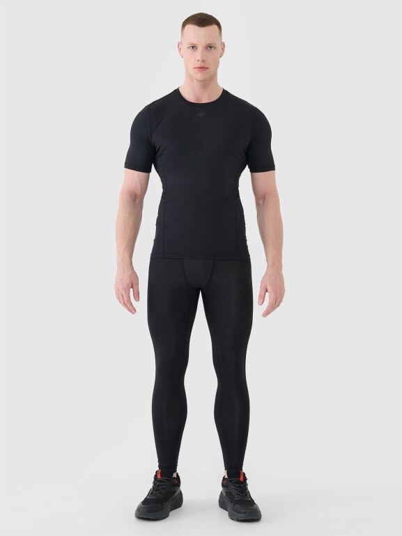 Męskie legginsy treningowe 4F 4FWMM00TFTIM416 - czarne