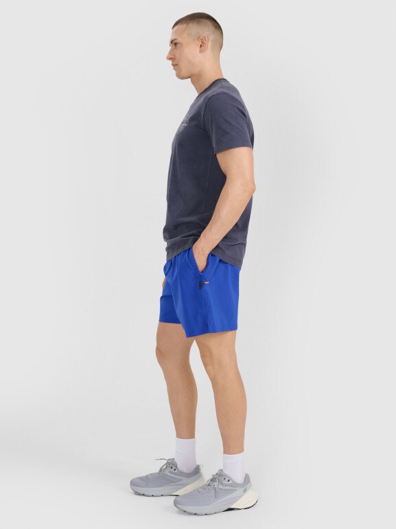 Męskie spodenki casual 4F 4FWSS25TSHOM533  - niebieskie