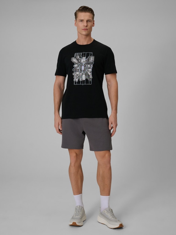 Męskie spodenki dresowe 4F 4FWSS26TSHOM744 - szare