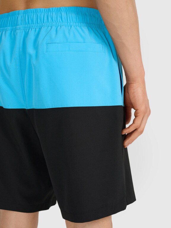 Męskie spodenki plażowe 4F 4FWSS25UBDSM135 - turkusowe