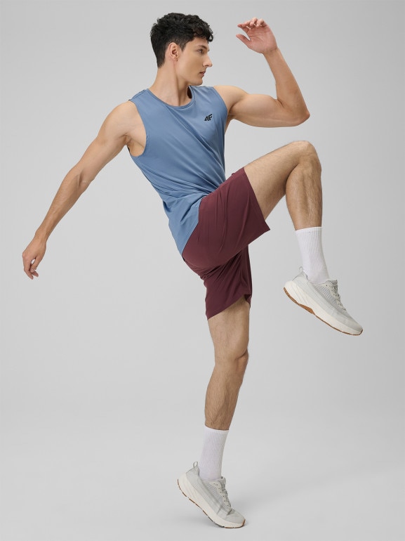 Męskie spodenki treningowe 4F 4FRSS26TFSHM1662 - burgundowe