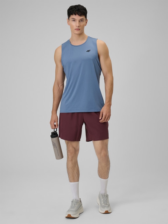 Męskie spodenki treningowe 4F 4FRSS26TFSHM1662 - burgundowe