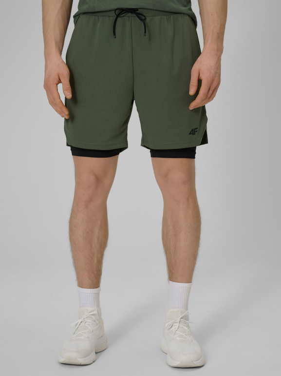 Męskie spodenki treningowe 4F 4FWSS26TFSHM1259 - khaki