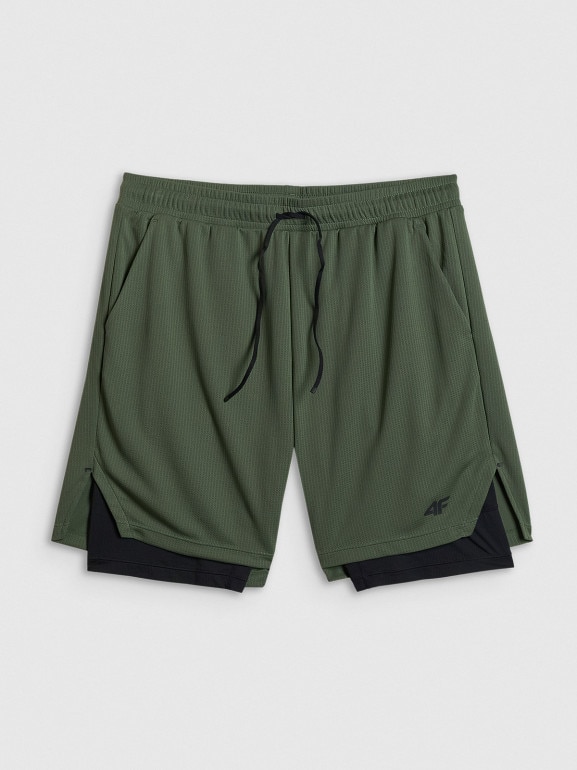 Męskie spodenki treningowe 4F 4FWSS26TFSHM1259 - khaki