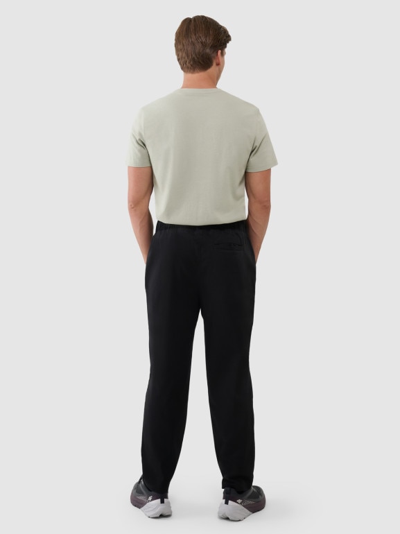 Męskie spodnie casual 4F 4FWSS25TTROM0999 - czarne