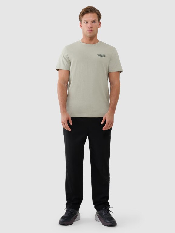 Męskie spodnie casual 4F 4FWSS25TTROM0999 - czarne