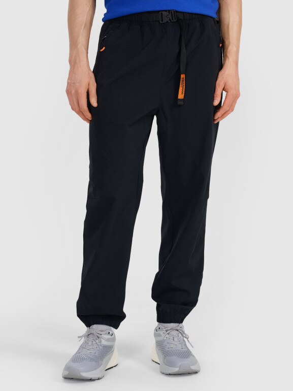 Męskie spodnie casual 4F 4FWSS25TTROM1001 - czarne