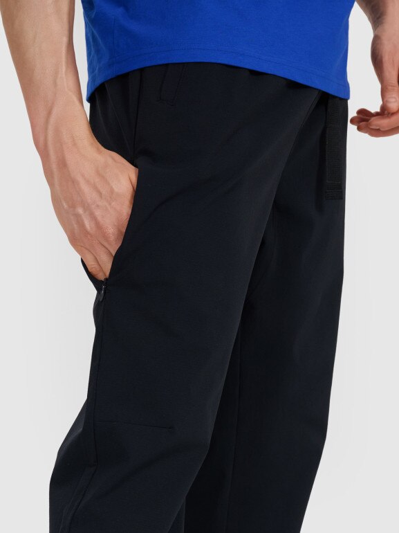 Męskie spodnie casual 4F 4FWSS25TTROM1001 - czarne