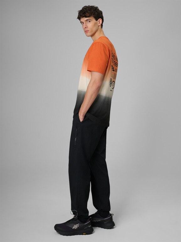Męskie spodnie casual joggery 4F 4FRSS26TTROM1915 - czarne