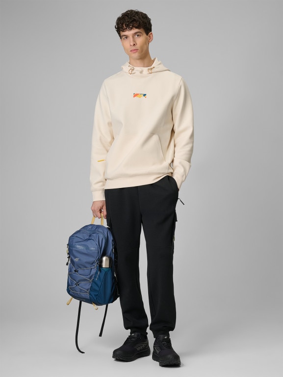 Męskie spodnie dresowe cargo 4F 4FRSS26TTROM1916 - czarne