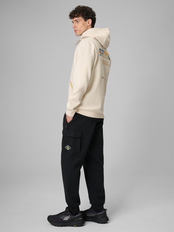 Męskie spodnie dresowe cargo 4F 4FRSS26TTROM1916 - czarne