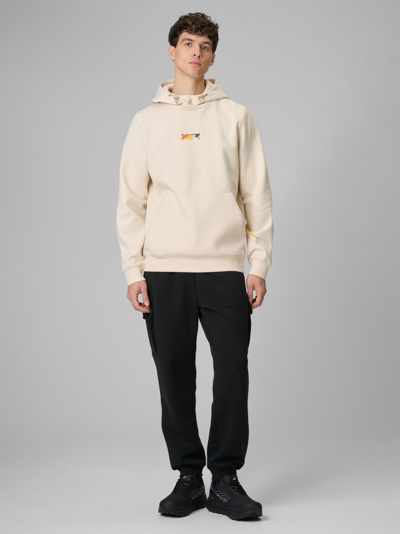 Męskie spodnie dresowe cargo 4F 4FRSS26TTROM1916 - czarne