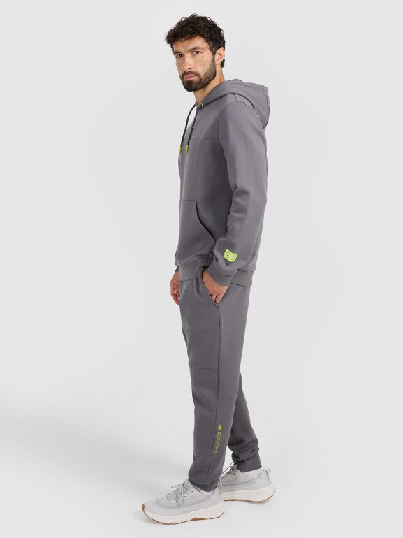 Męskie spodnie dresowe joggery 4F 4FRAW25TTROM1610 - szare