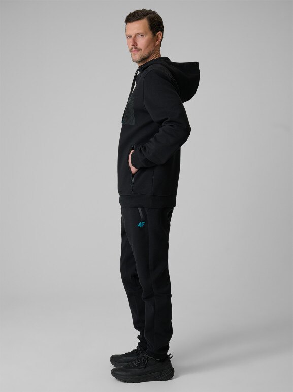 Męskie spodnie dresowe joggery 4F 4FRSS26TTROM1962 - czarne
