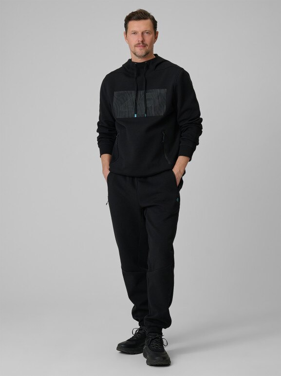 Męskie spodnie dresowe joggery 4F 4FRSS26TTROM1962 - czarne
