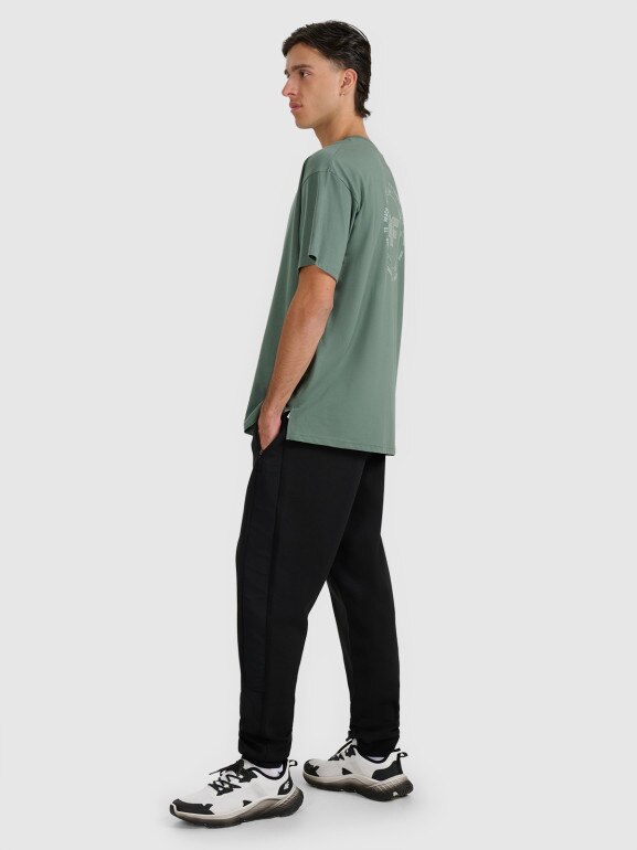 Męskie spodnie dresowe joggery 4F 4FWAW25TTROM1252 - czarne