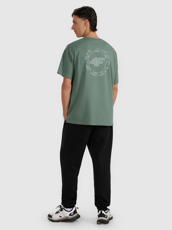 Męskie spodnie dresowe joggery 4F 4FWAW25TTROM1252 - czarne