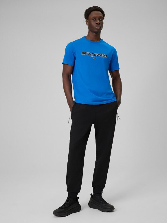 Męskie spodnie dresowe joggery 4F 4FWSS26TTROM1442 - czarne