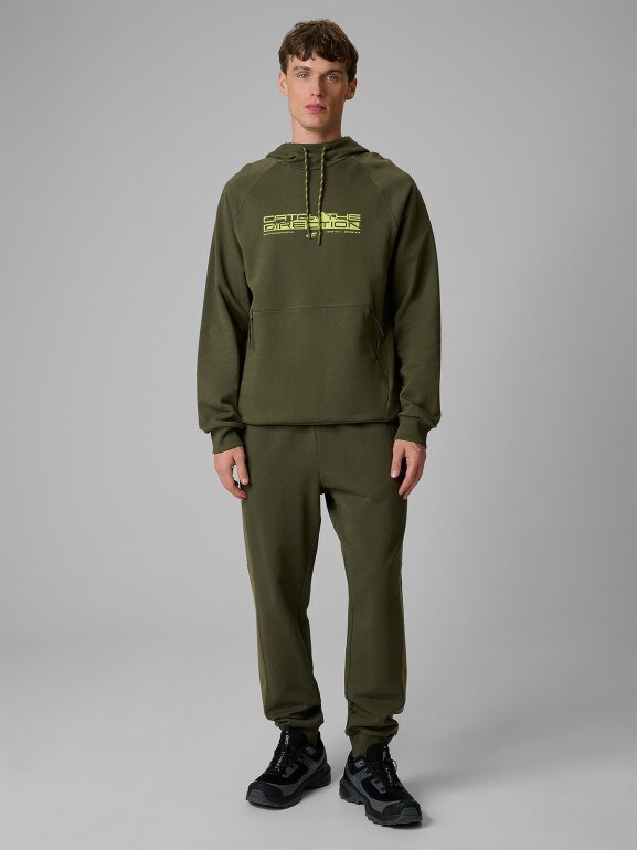 Męskie spodnie dresowe joggery 4F 4FWSS26TTROM1442 - khaki