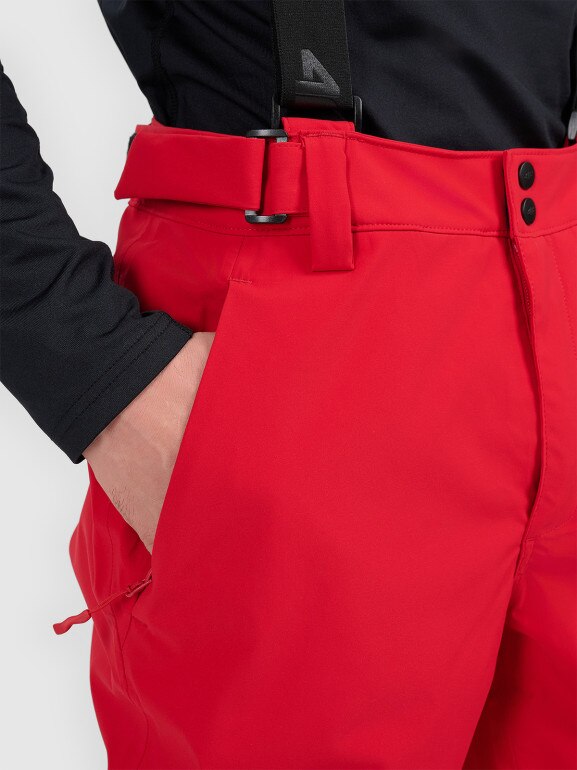 Męskie spodnie narciarskie 4F 4FWAW25TFTRM0924 - czerwone