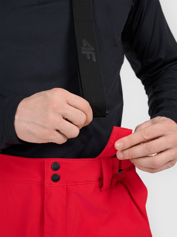 Męskie spodnie narciarskie 4F 4FWAW25TFTRM0924 - czerwone
