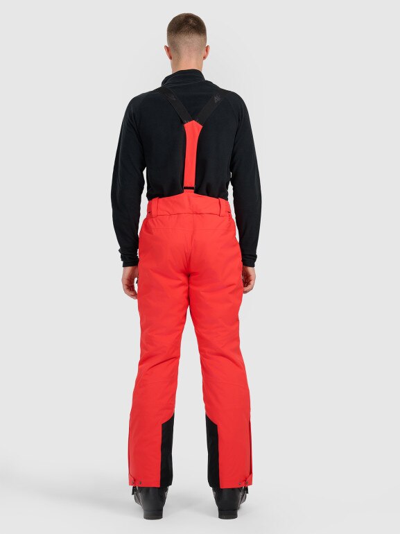Męskie spodnie narciarskie 4F 4FWAW25TFTRM0928 - czerwone