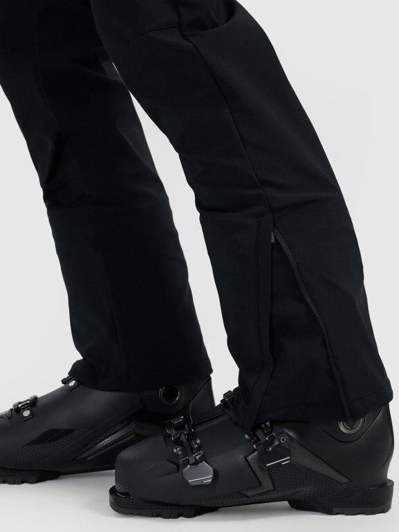 Męskie spodnie narciarskie shoftshellowe 4F 4FWAW25TFTRM1156 - czarne