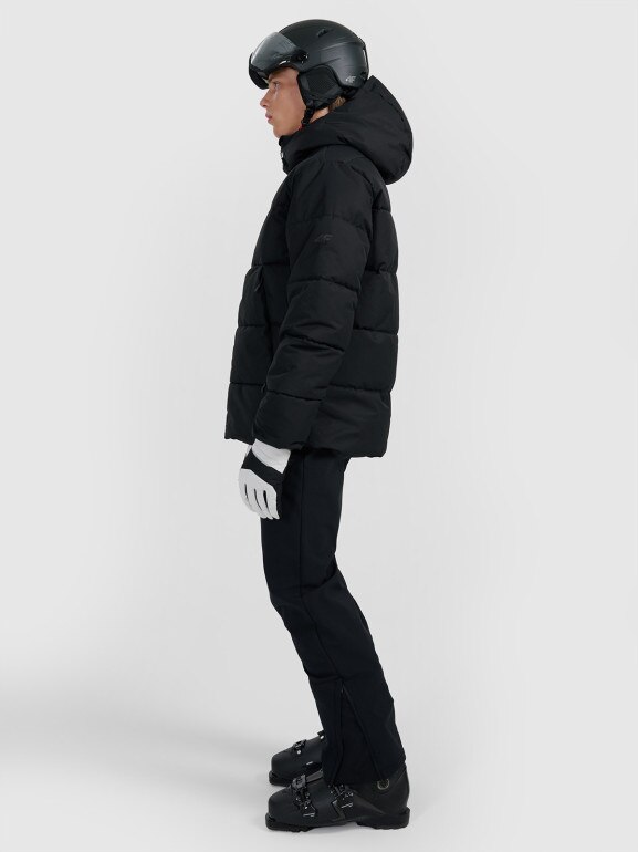 Męskie spodnie narciarskie shoftshellowe 4F 4FWAW25TFTRM1156 - czarne