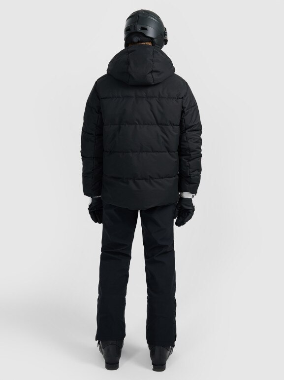 Męskie spodnie narciarskie shoftshellowe 4F 4FWAW25TFTRM1156 - czarne