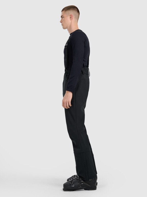 Męskie spodnie narciarskie softshellowe 4F 4FWAW25TFTRM0926 - czarne