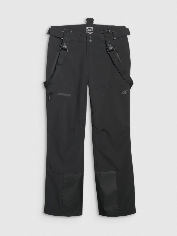 Męskie spodnie narciarskie softshellowe 4F 4FWAW25TFTRM0926 - czarne