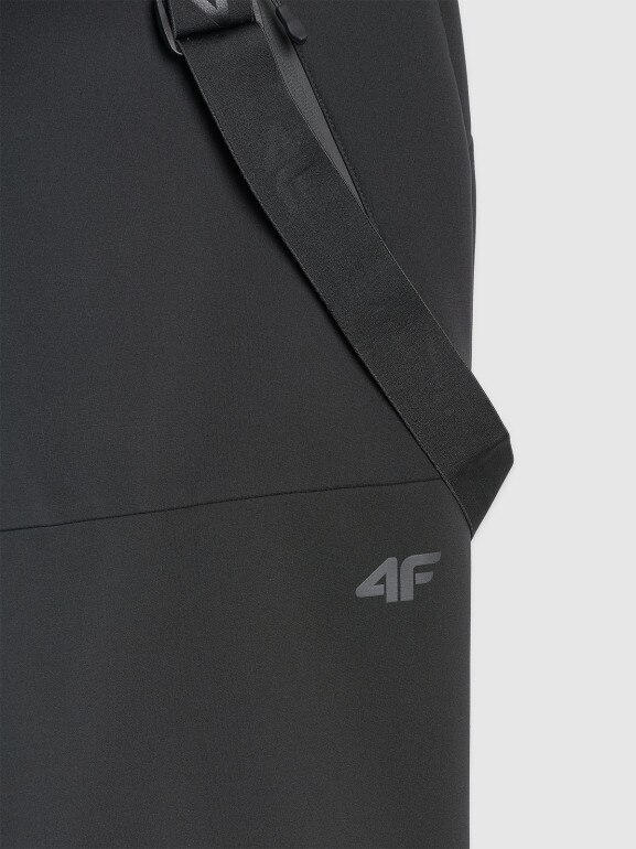 Męskie spodnie narciarskie softshellowe 4F 4FWAW25TFTRM0926 - czarne