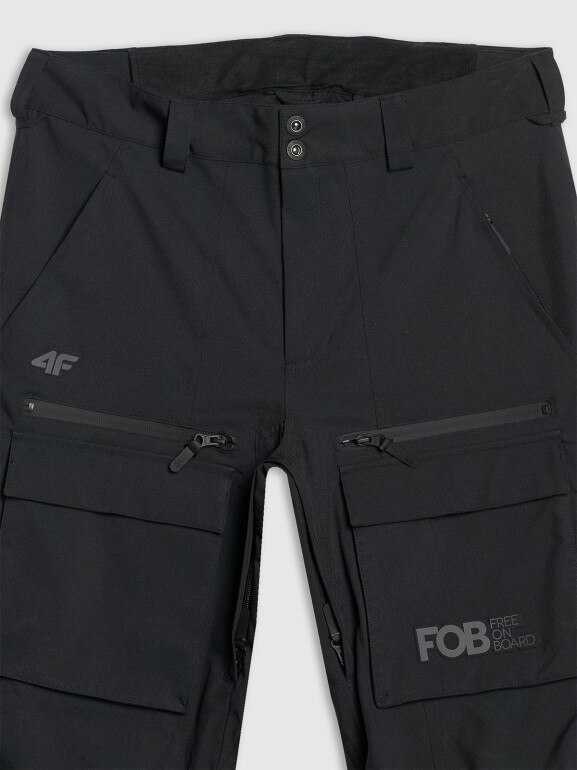 Męskie spodnie snowboardowe 4F 4FRAW25TFTRM1272 - czarne