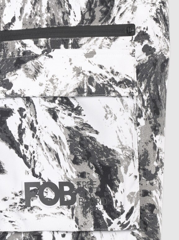 Męskie spodnie snowboardowe 4F 4FRAW25TFTRM1272 - multikolor