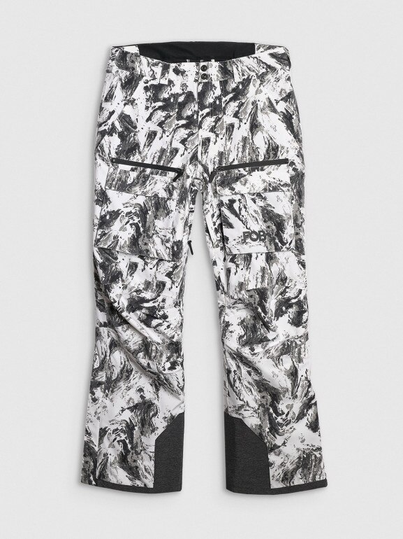 Męskie spodnie snowboardowe 4F 4FRAW25TFTRM1272 - multikolor