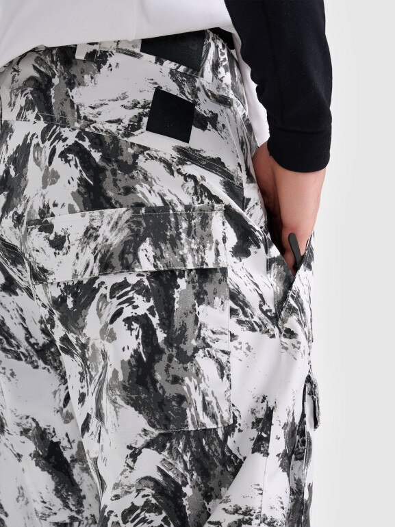 Męskie spodnie snowboardowe 4F 4FRAW25TFTRM1272 - multikolor