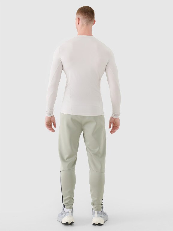 Męskie spodnie treningowe 4F 4FWSS25TFTRM0836 - khaki