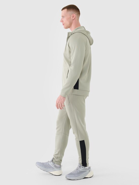 Męskie spodnie treningowe 4F 4FWSS25TFTRM0836 - khaki