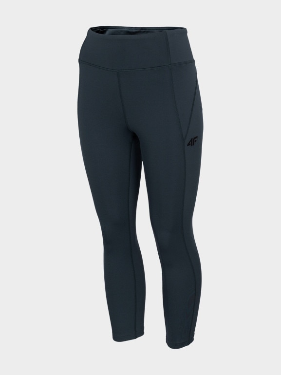 Damskie legginsy treningowe 4F NOSD4-SPDF312 - granatowe
