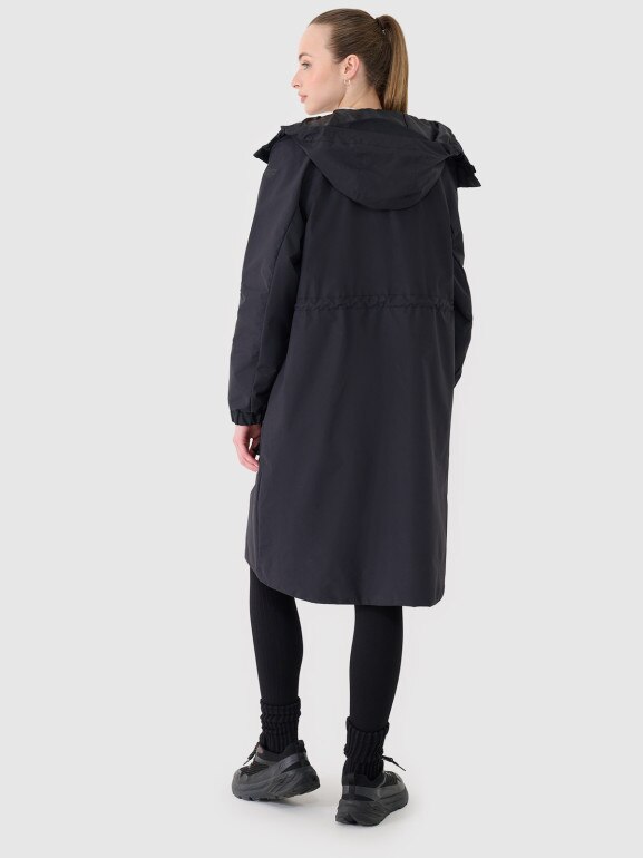 Damska parka przejściowa 4F 4FWSS25TTJAF718 - czarna