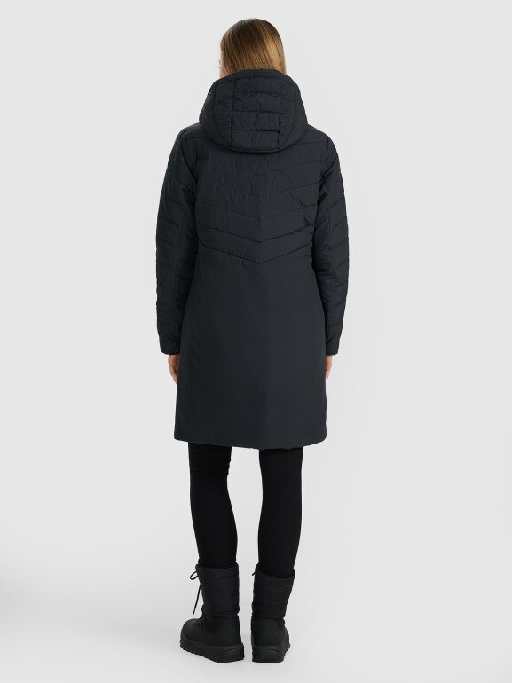 Płaszcz puchowy pikowany 4F 4FRAW25TDJAF0811 - czarny