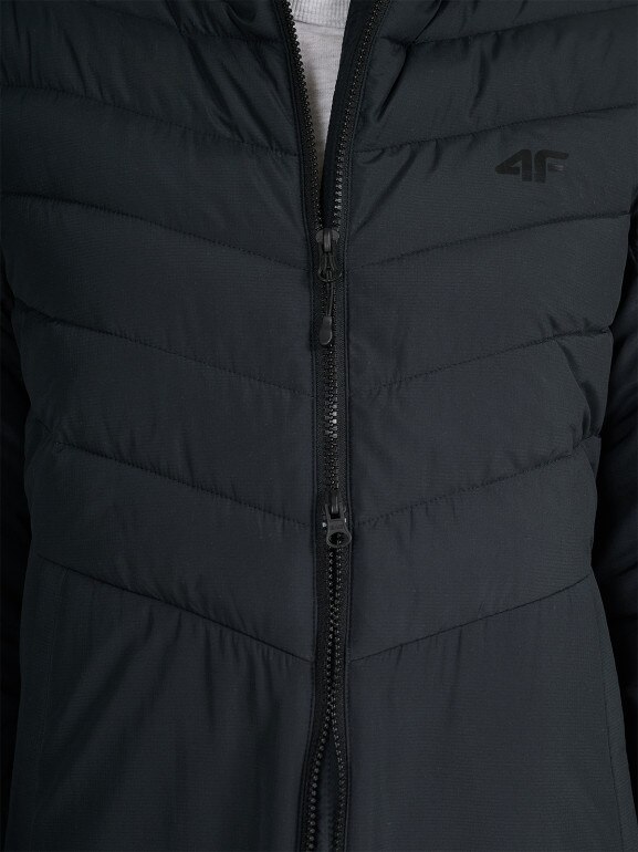 Płaszcz puchowy pikowany 4F 4FRAW25TDJAF0811 - czarny